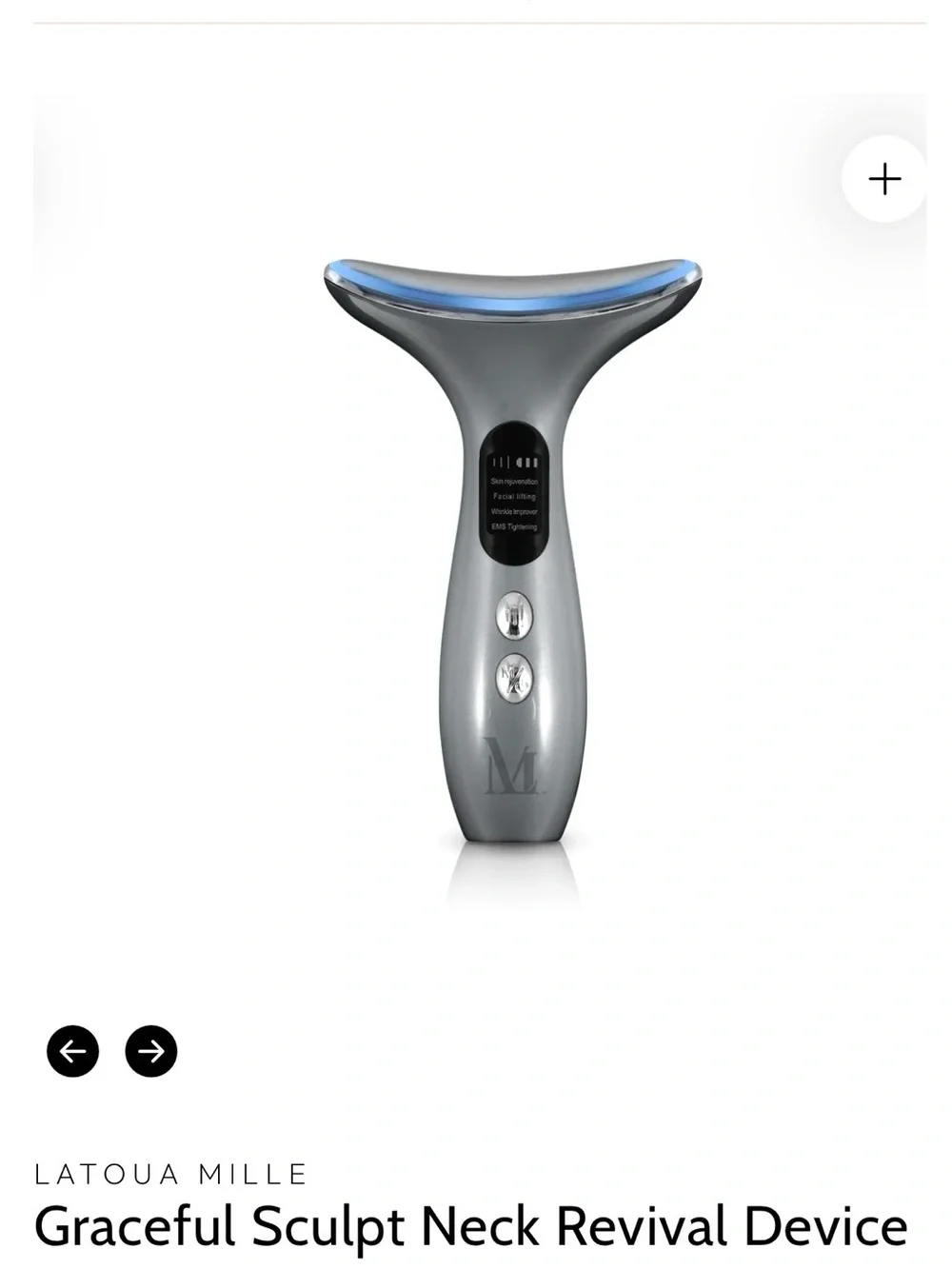 Graceful Sculpt Neck Treatment Device — Silver